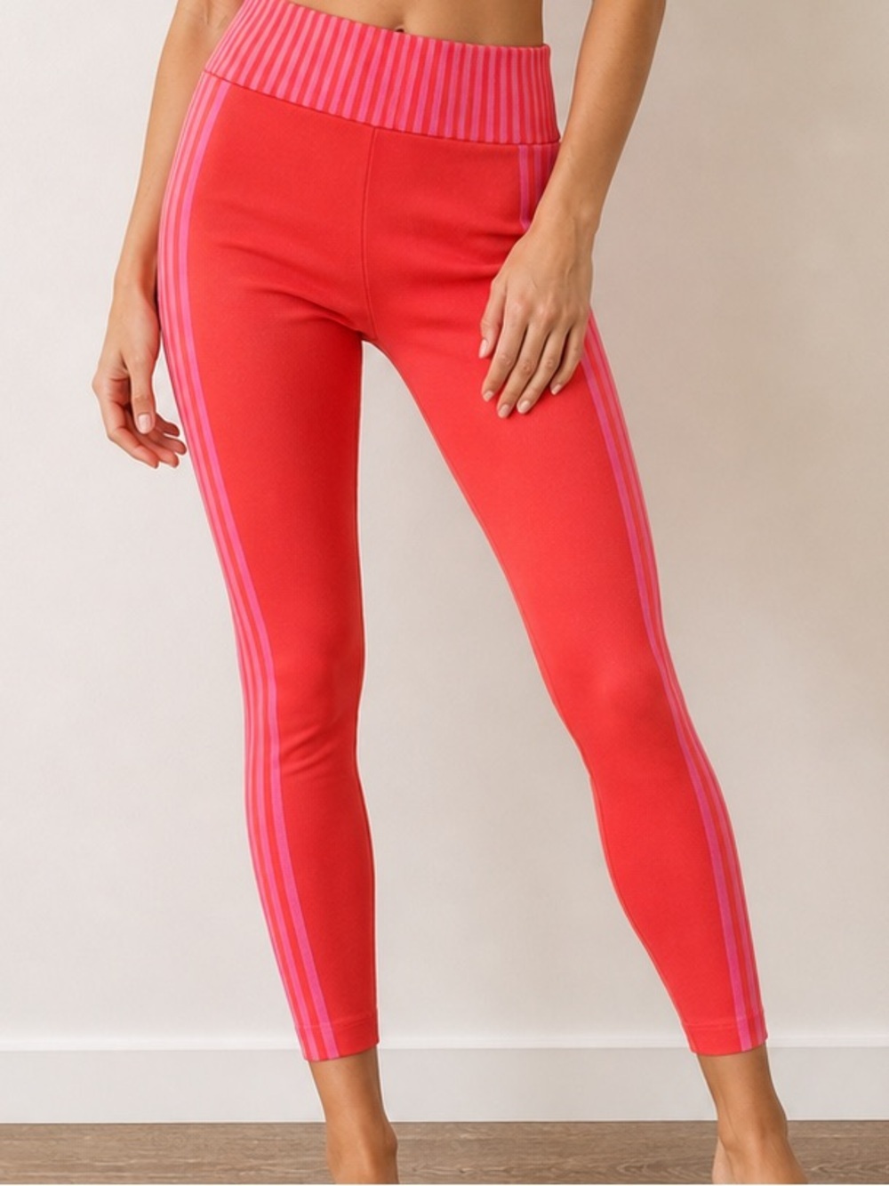 Sage collective High Waist Leggings Pink Coral Size M